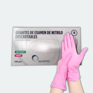 guantes rosa talle m x 100 u