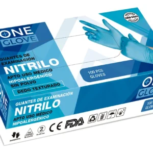 guantes de nitrilo azul caja x 100u