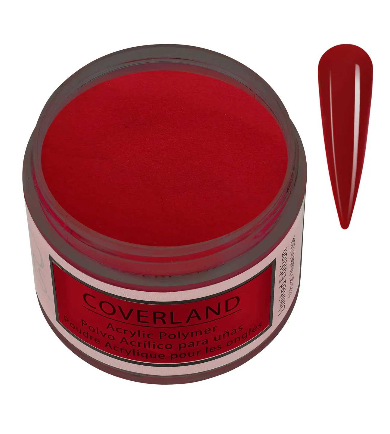 Coverland Acrylic Powder 1.5 oz “Candy Cane” Red – Limited Edition