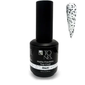 Gel Polish Top Coat – Matte Freckles – Black / 15 Ml