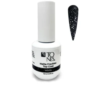Gel Polish Top Coat – Matte Freckles – White / 15 Ml