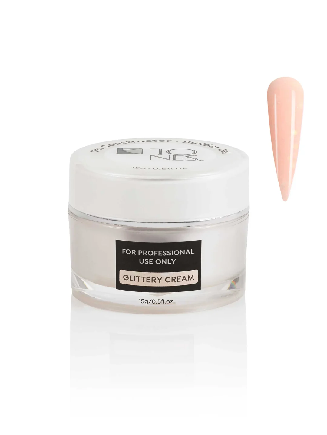 Builder Gel: Glittery Cream – 0.5 fl oz / 15 mL