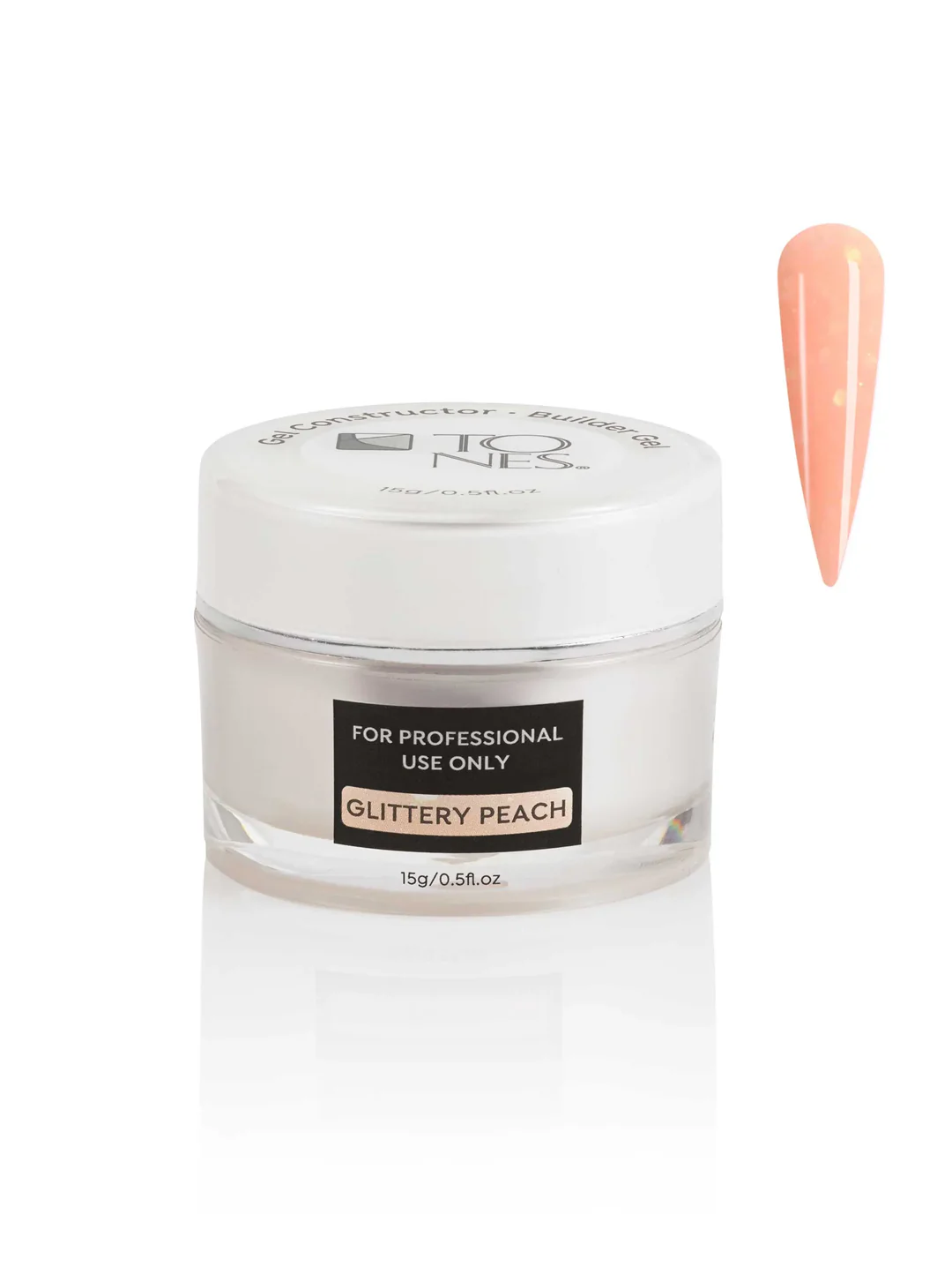 Builder Gel: Glittery Peach – 0.5 fl oz / 15 mL
