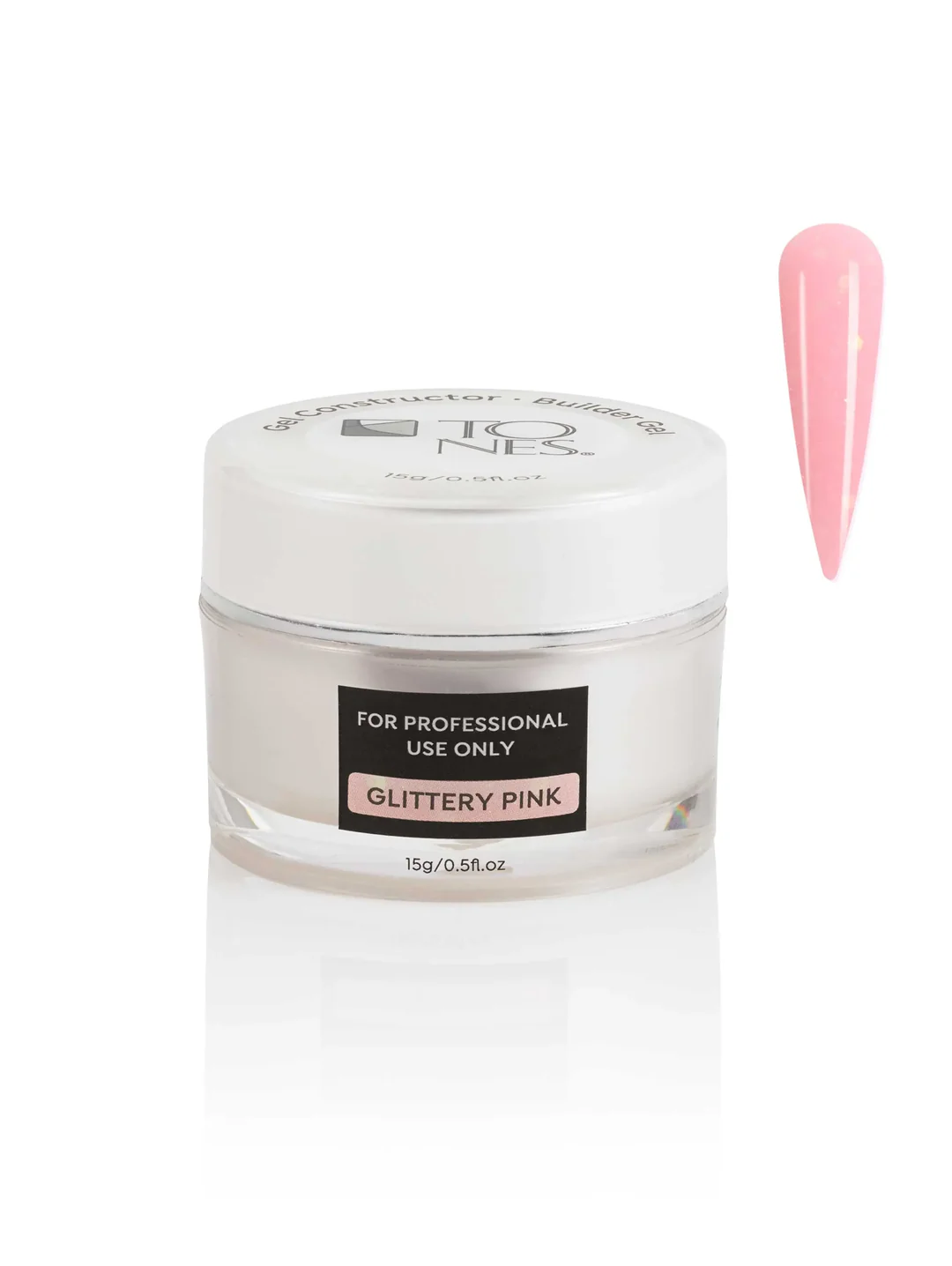 Builder Gel: Glittery Pink – 0.5 fl oz / 15 mL