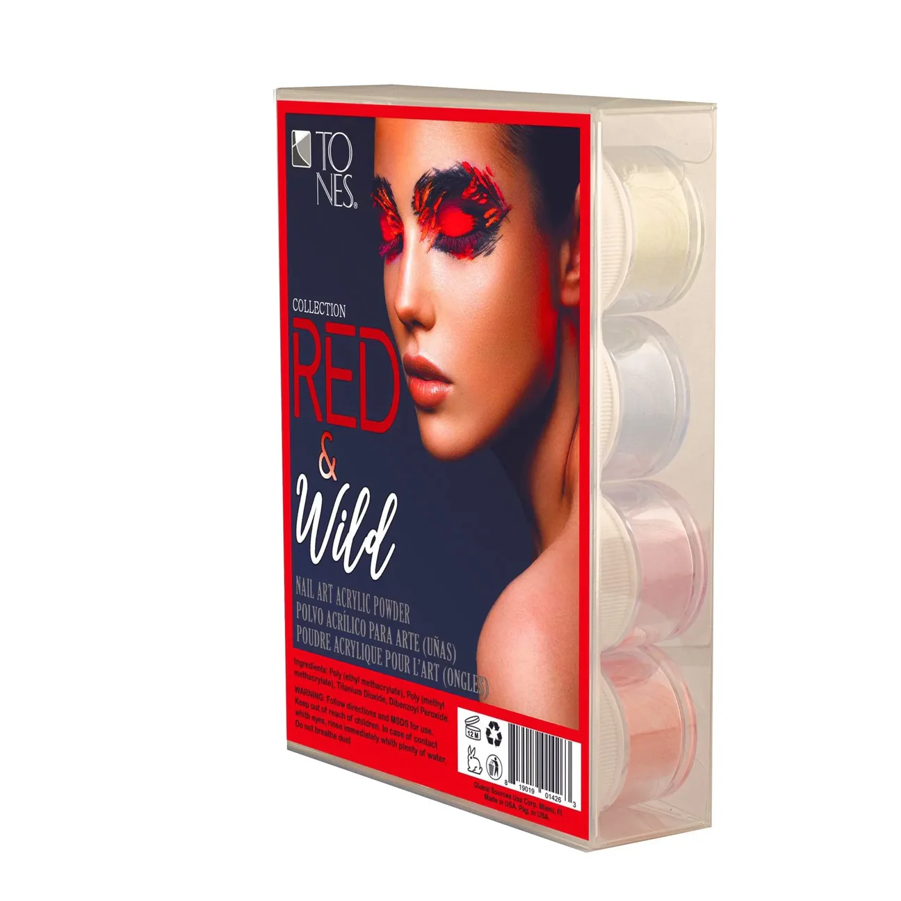 Acrylic Art Powder – 3D Collection: Red & Wild (12 x 0.25 oz)