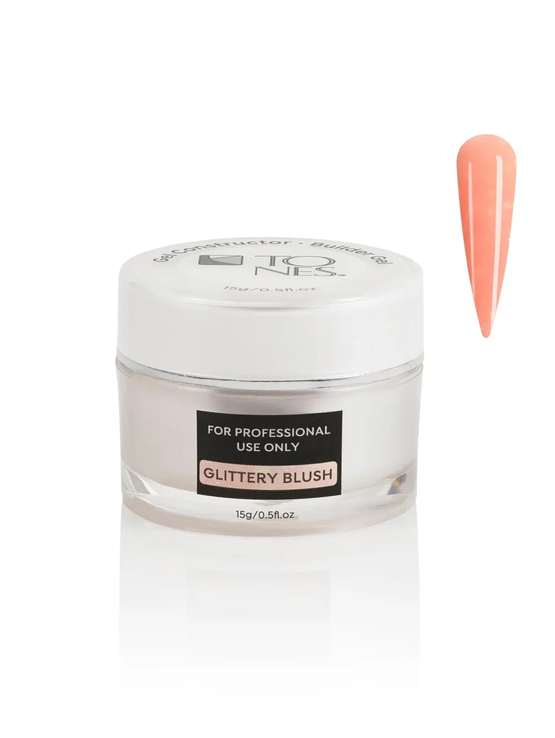 Builder Gel: Glittery Blush – 0.5 fl oz / 15 mL