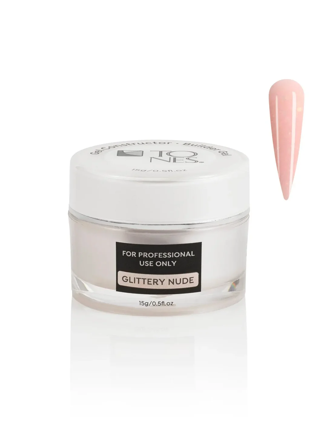 Builder Gel: Glittery Nude – 0.5 fl oz / 15 mL