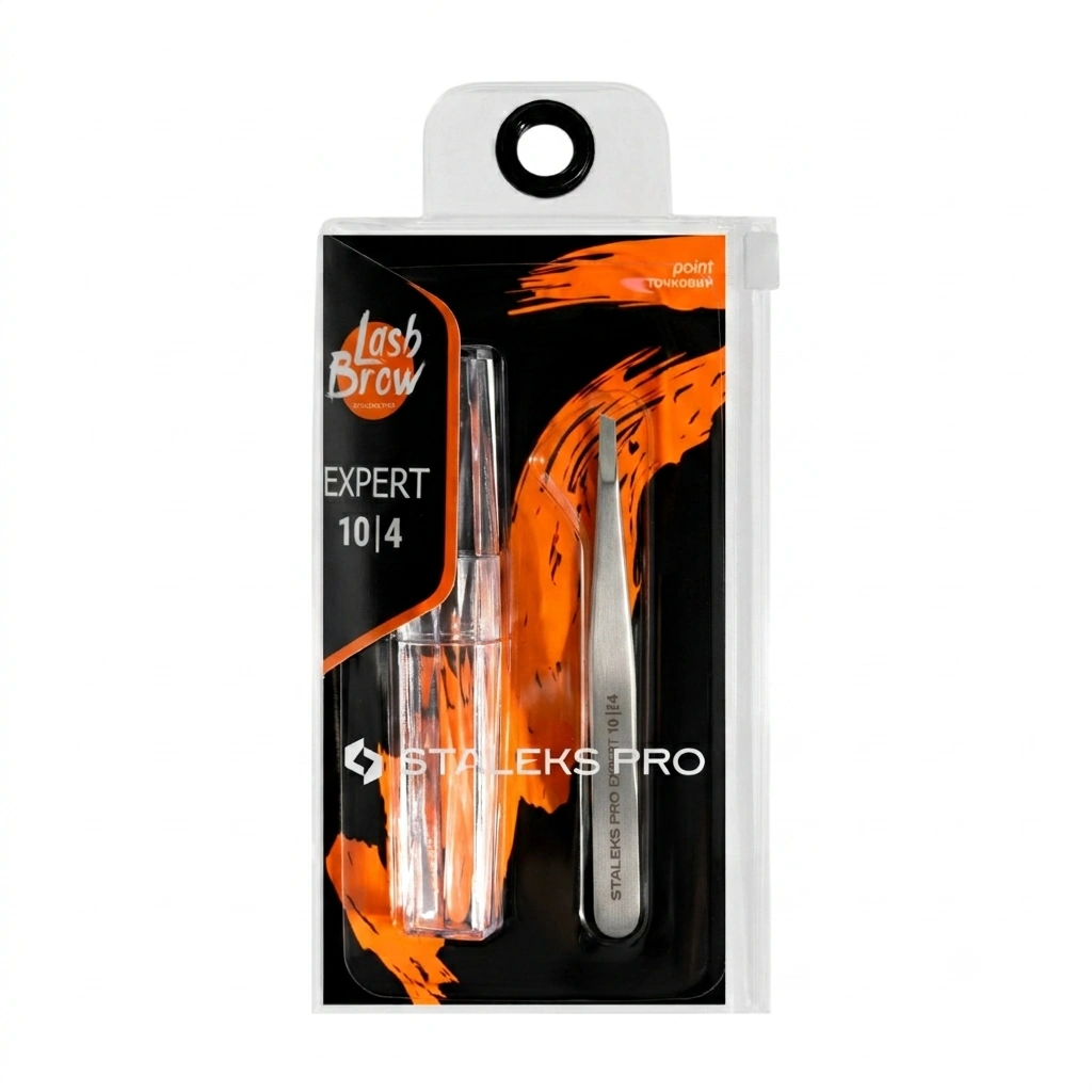 Pinza cejas Staleks Expert 10/4 biselada fina